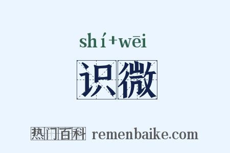 识微是什么意思的图片